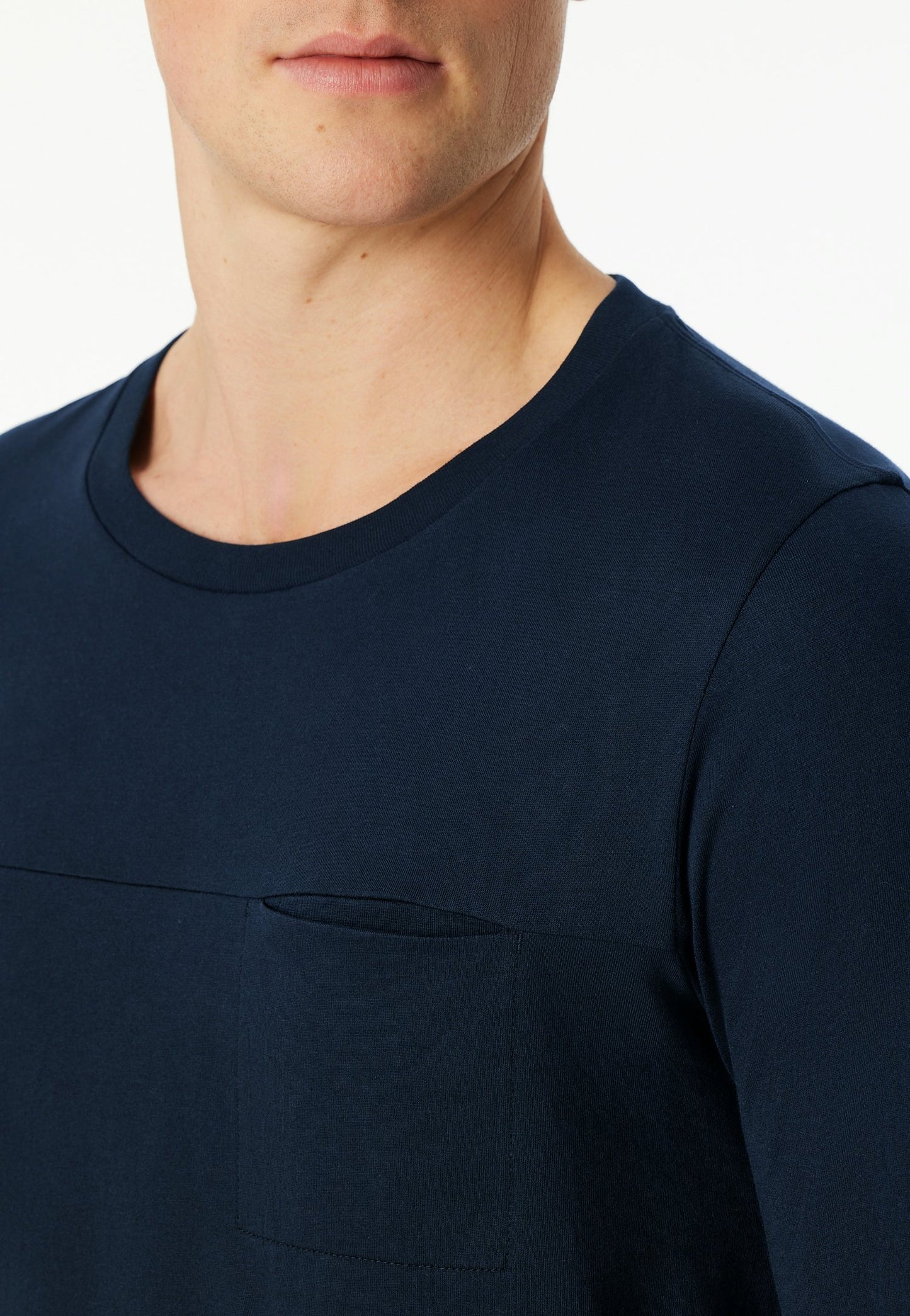 Langarmshirt Rundhals (Dunkelblau)