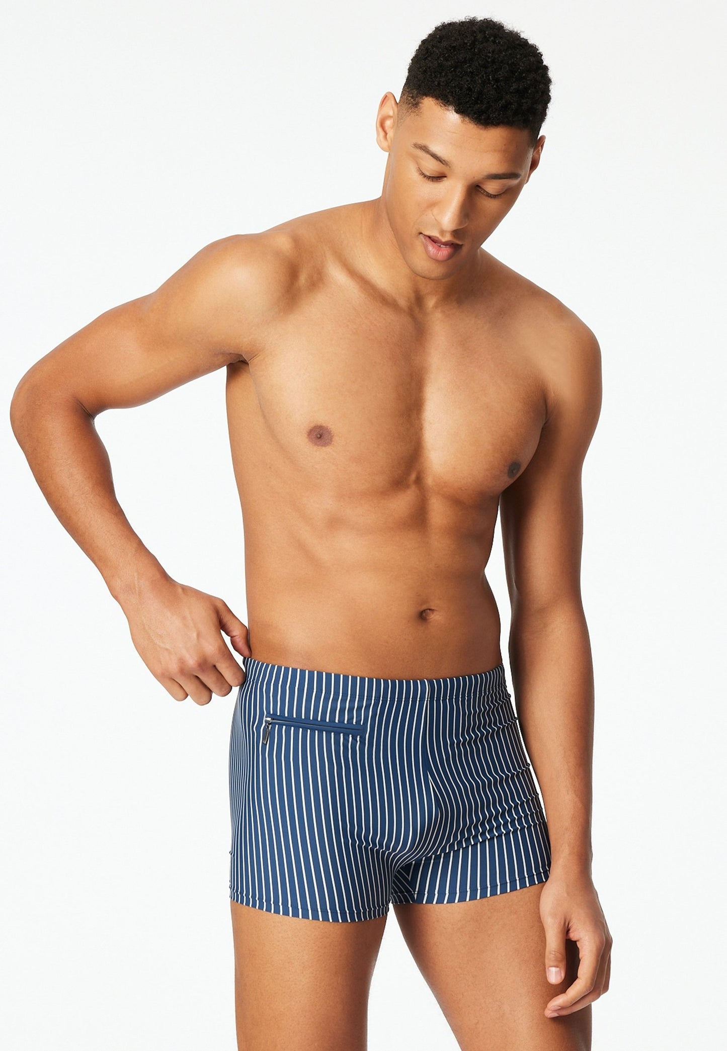 Badehose mit Bein (Blau)