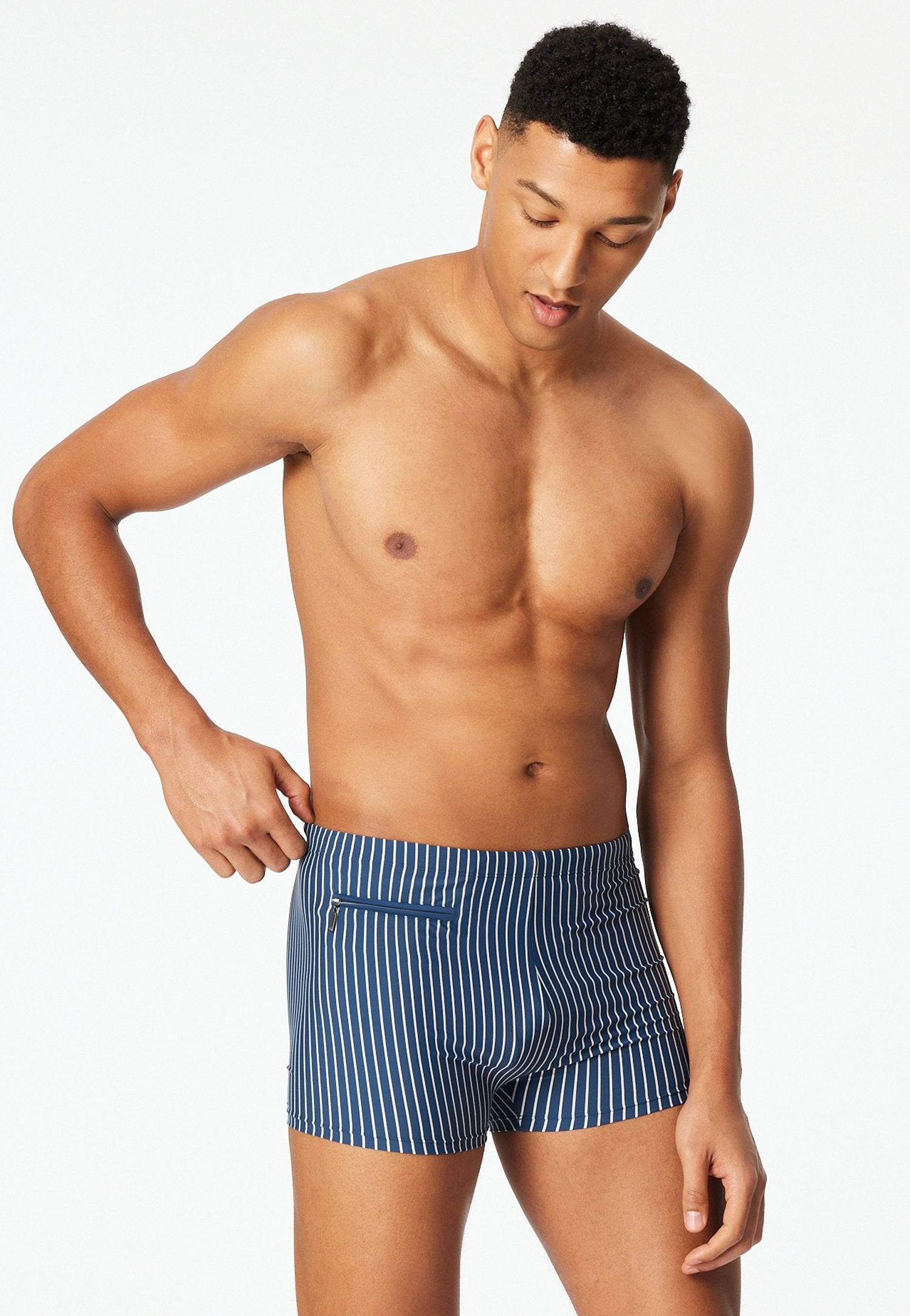 Badehose mit Bein (Blau)