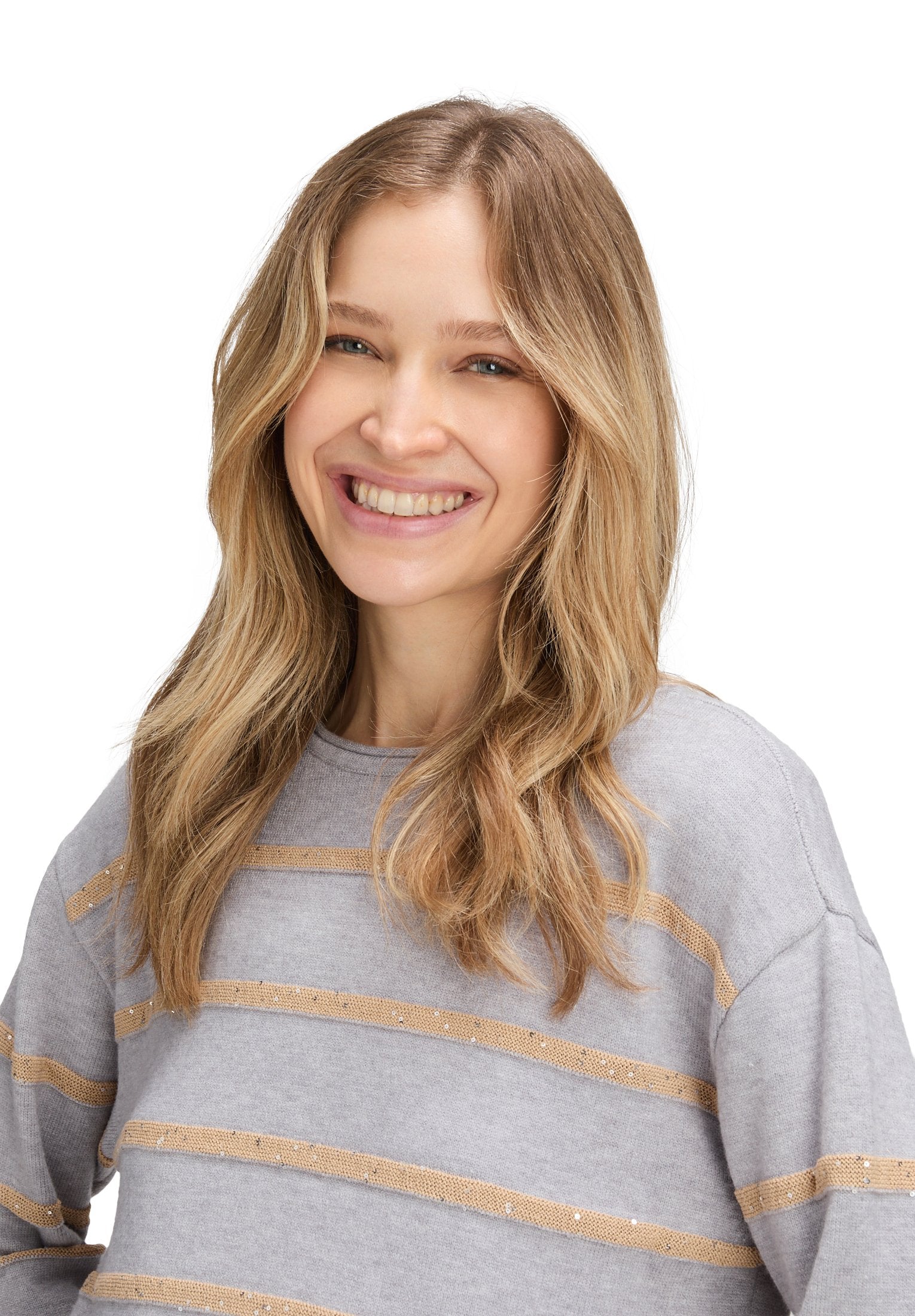 Strickpullover (Patch Grey/beig)