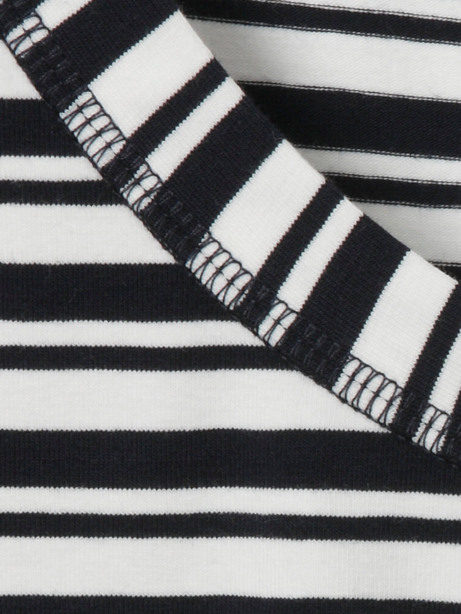 T-Shirt Rundhals 3/4 Arm (Navy / Offwhi)