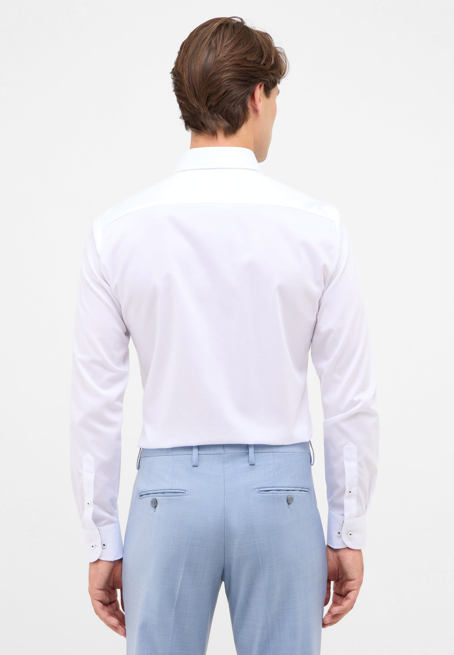 Dynamic Cotton Popeline Langarm (Weiss)