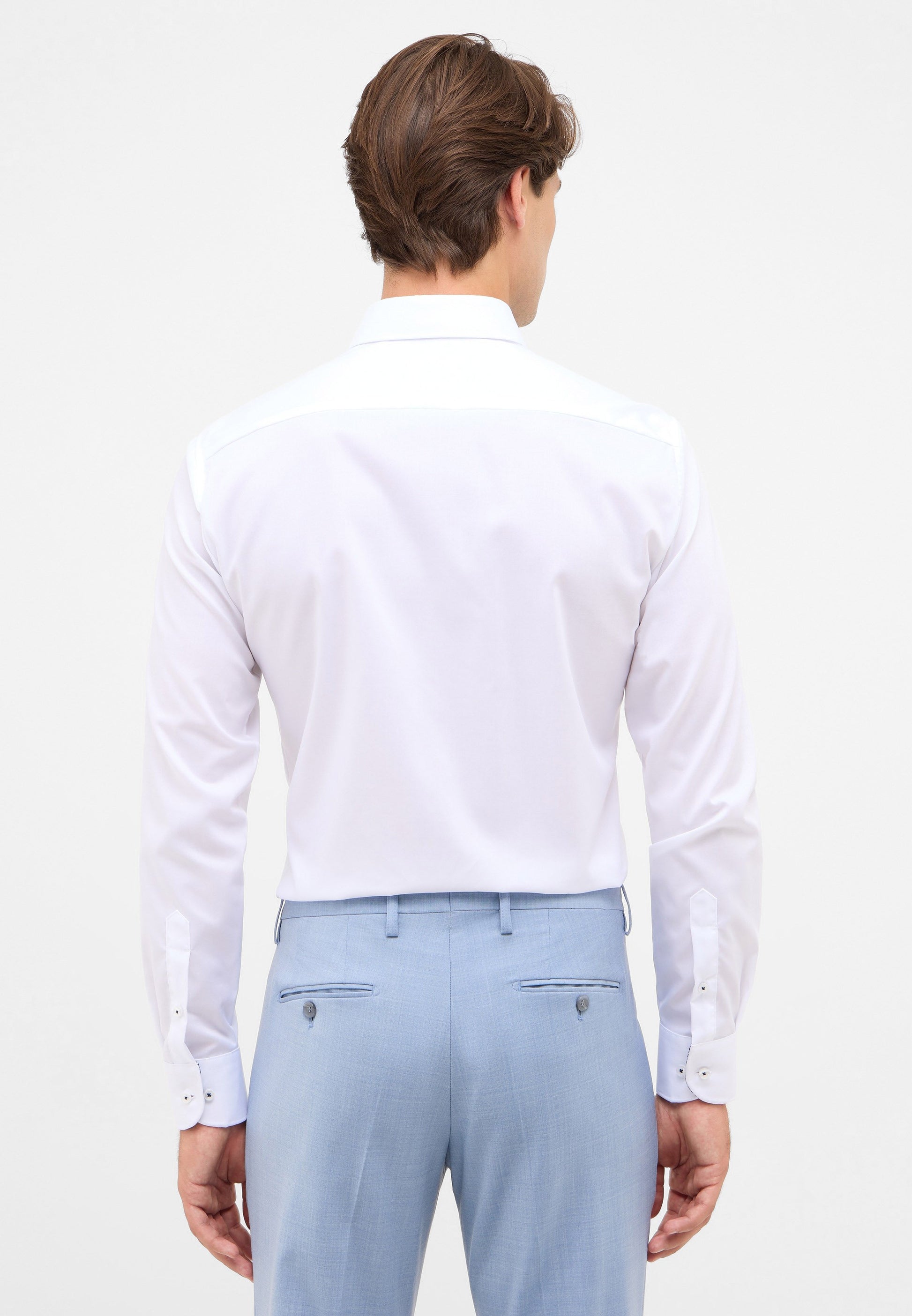 Dynamic Cotton Popeline Langarm (Weiss)