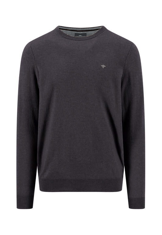 O-Neck, Merino Cashmere (Charcoal)