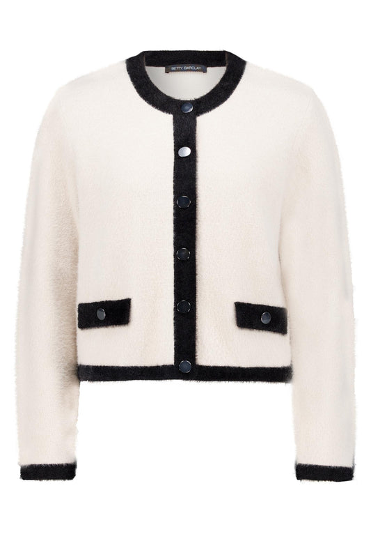 Grobstrickjacke (Patch Beige/bla)