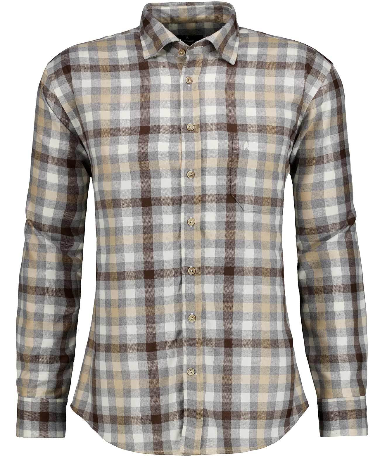 Karohemd mit verdecktem Button-down-Kragen (Gemuster)