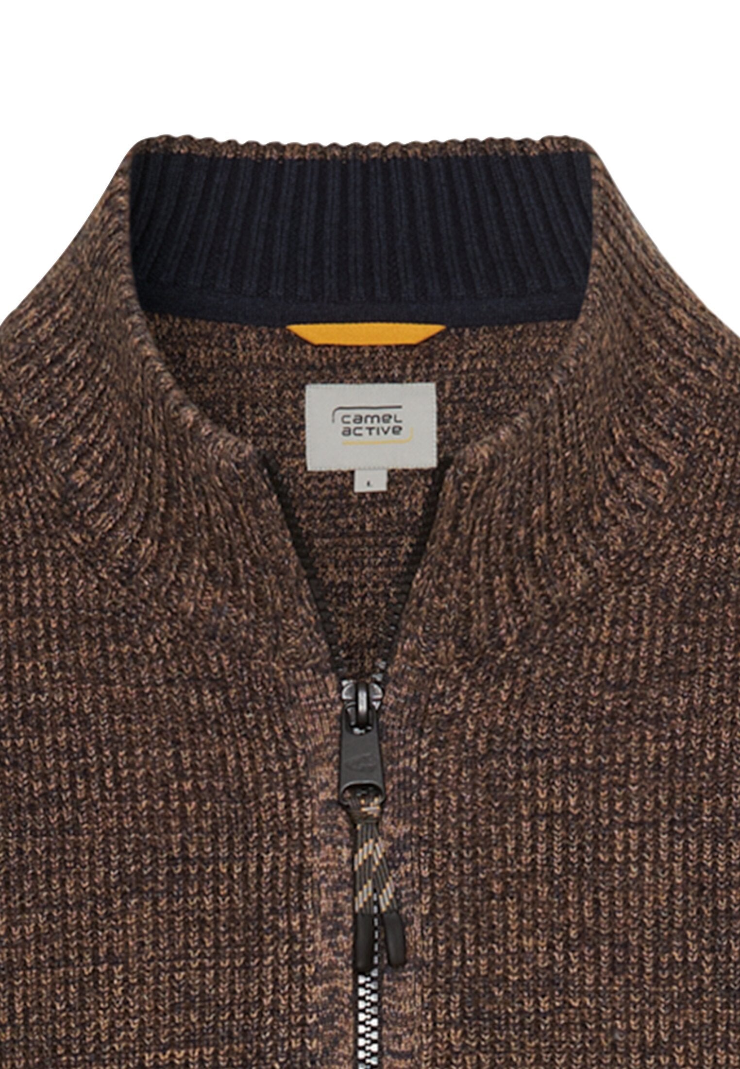 Strickjacke aus einem soften Baumwollmix (Dark Brown)