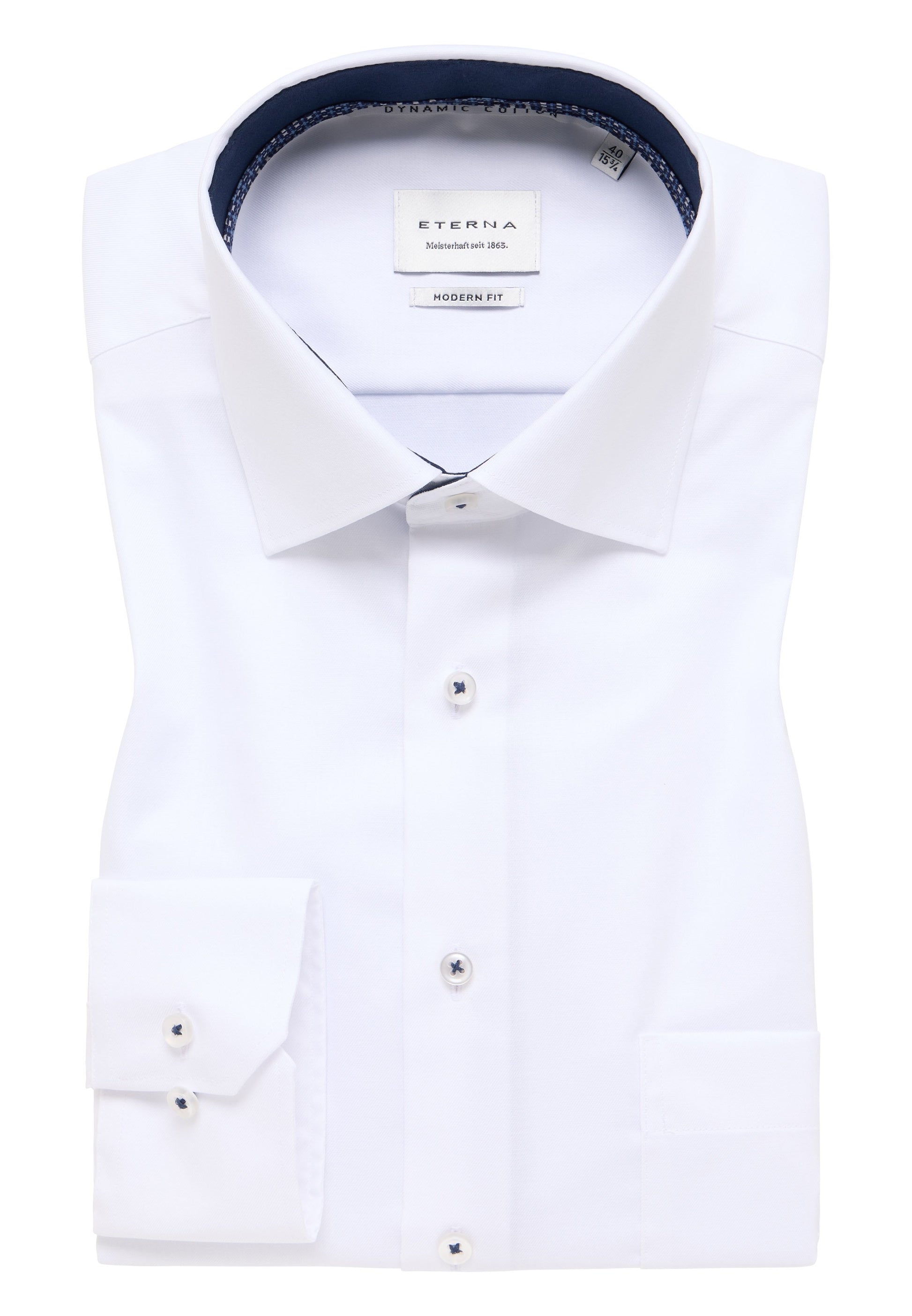Hemd Twill Langarm (Weiss)