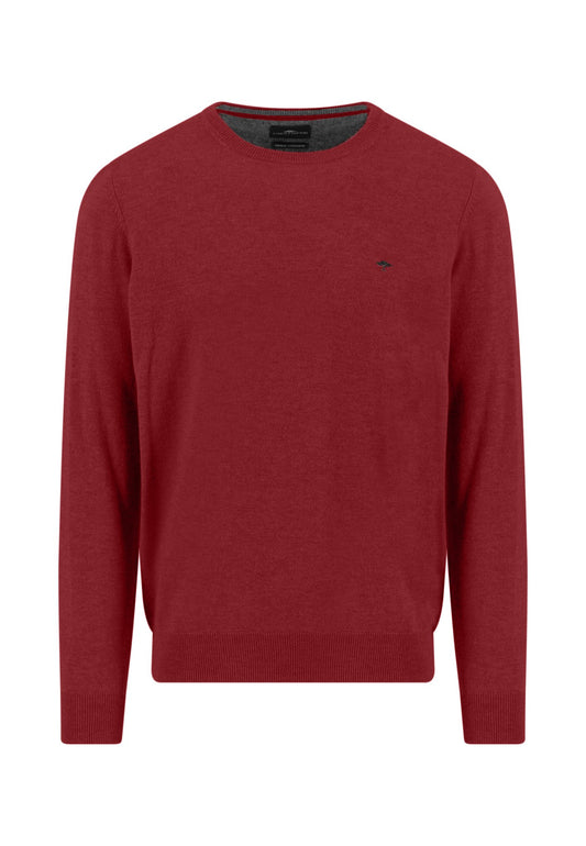 O-Neck, Merino Cashmere (Garnet Red)