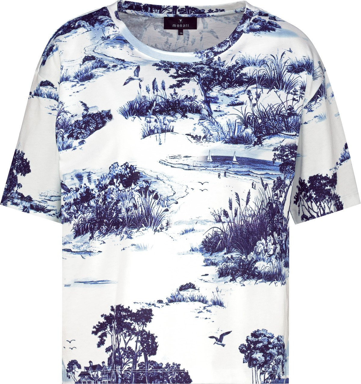 T-Shirt (Marine Gemustert)