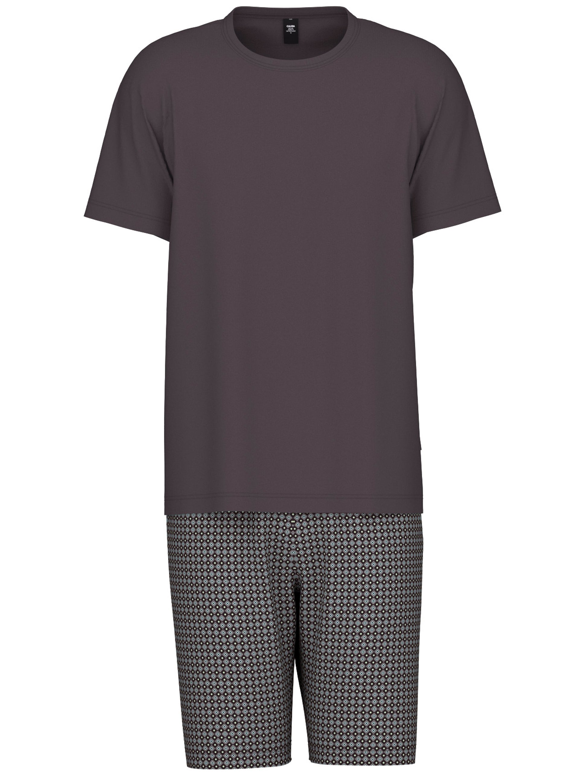 HERREN Pyjama kurz (Shale Grey)