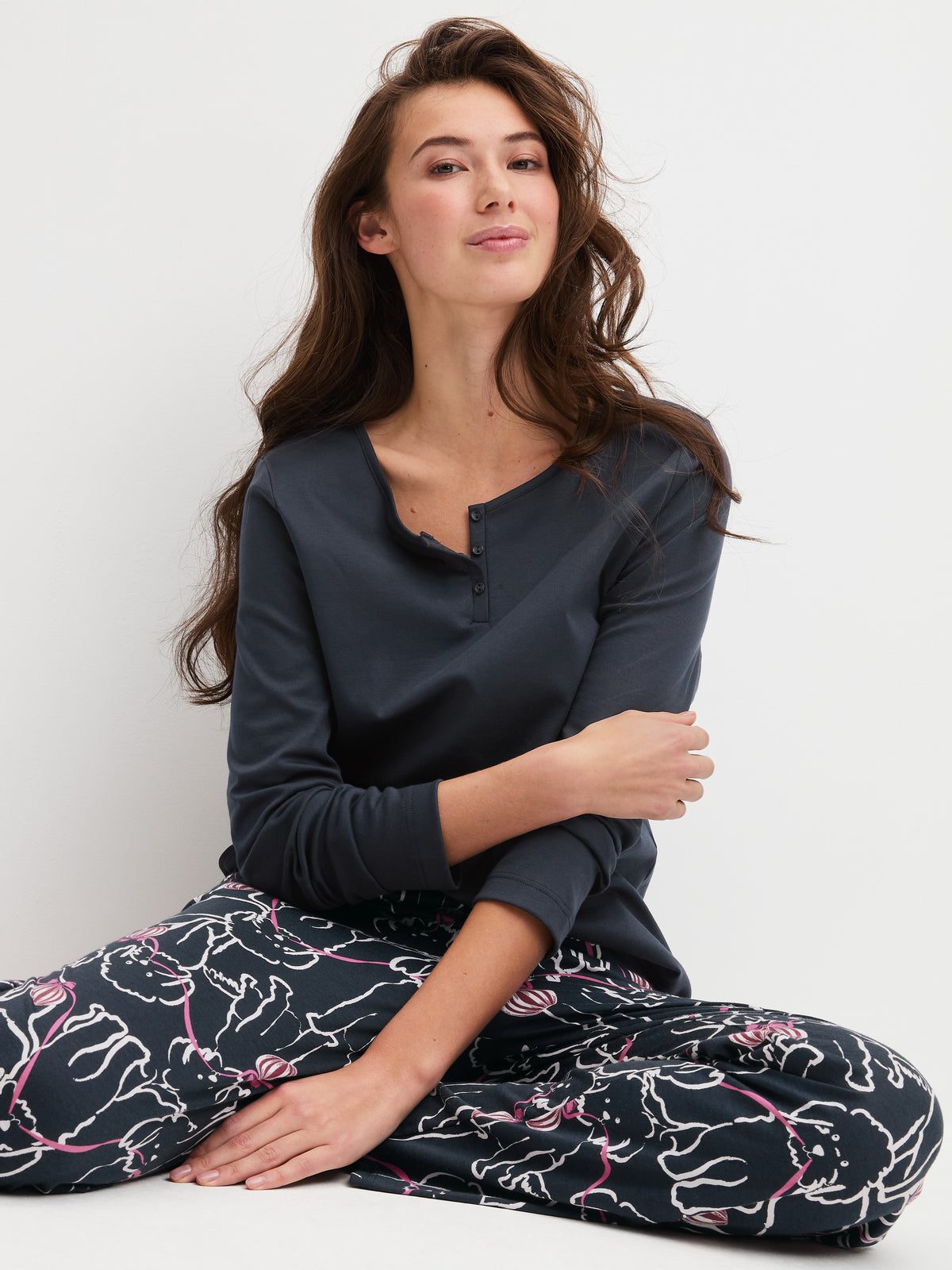 DAMEN Shirt langarm (Blue Night)