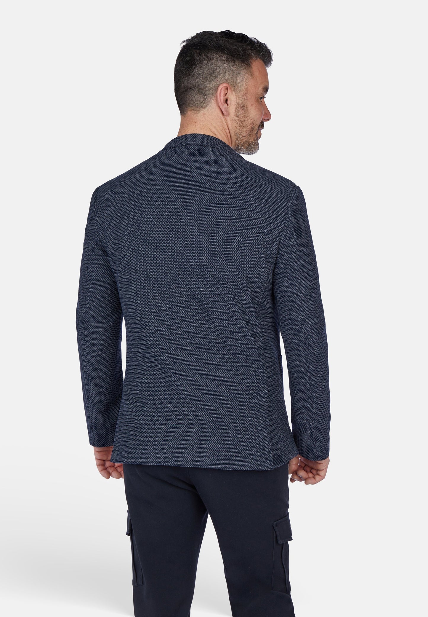 Jersey Waffel Piquee Sakko (Navy)