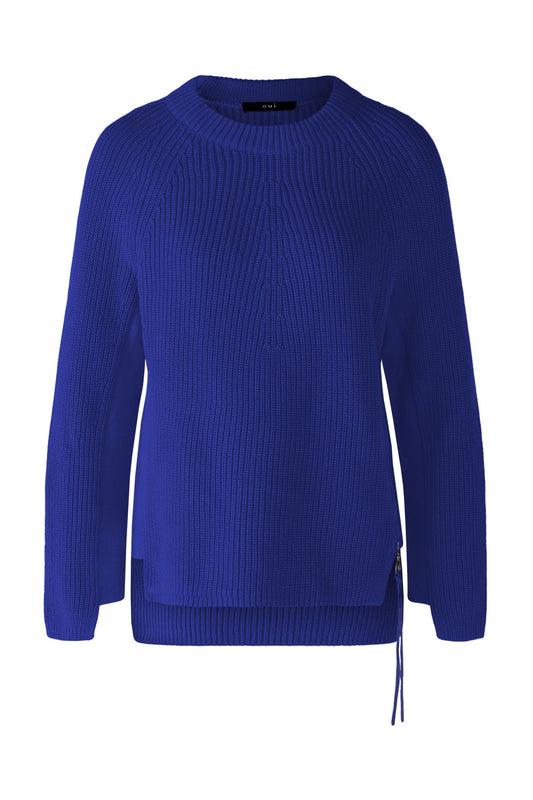RUBI Pullover mit Reißverschluss, in reiner Baumwolle (Blue)