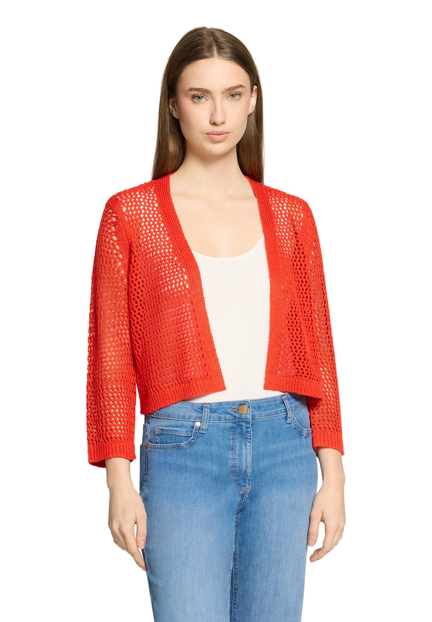 Grobstrickjacke (Hibiscus Red)