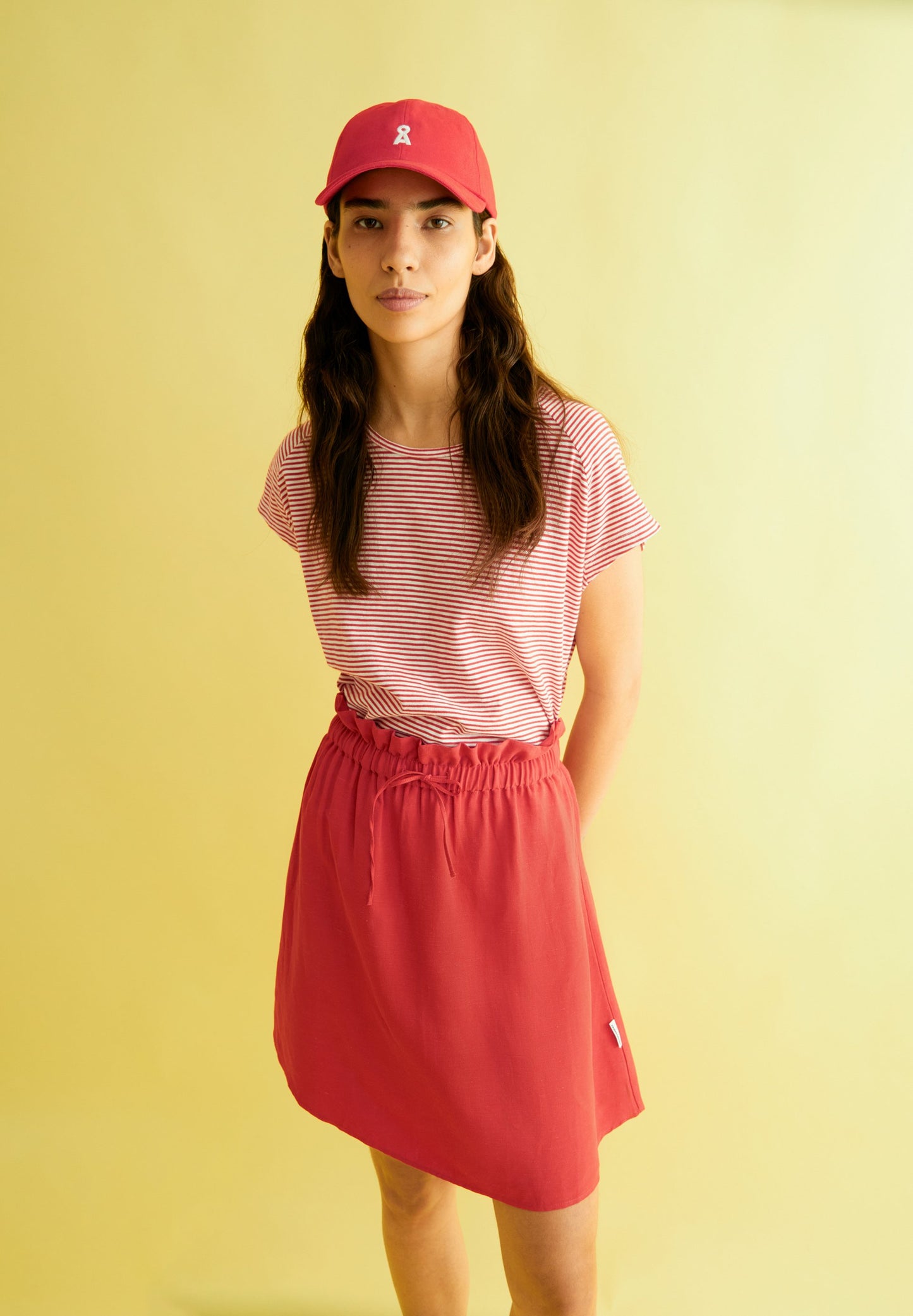 Oneliaa Lovely Stripes (Oatmilk-coral B)