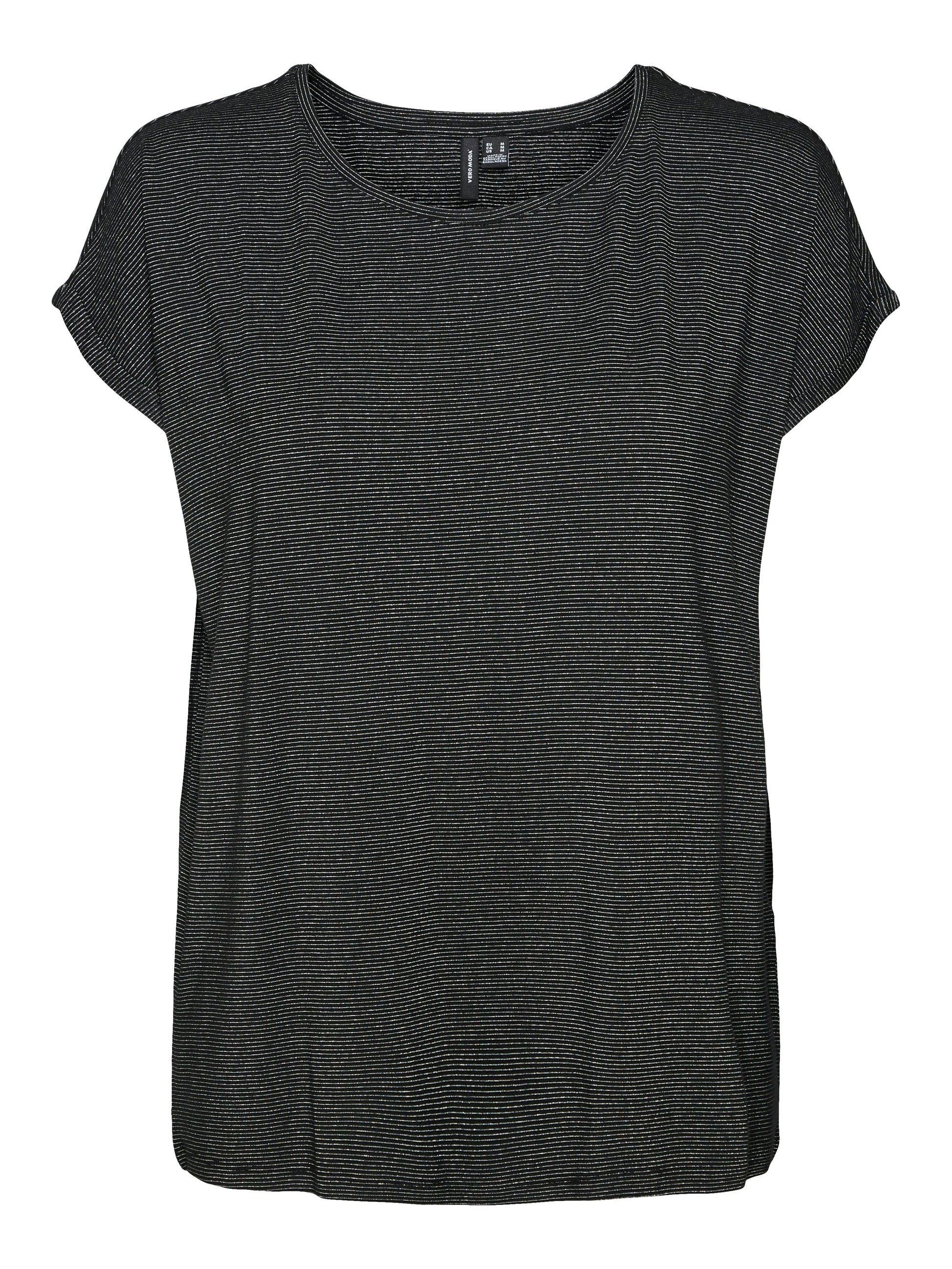 Vmlava Glitter Ss Top Stripe Ga (Black/silv)