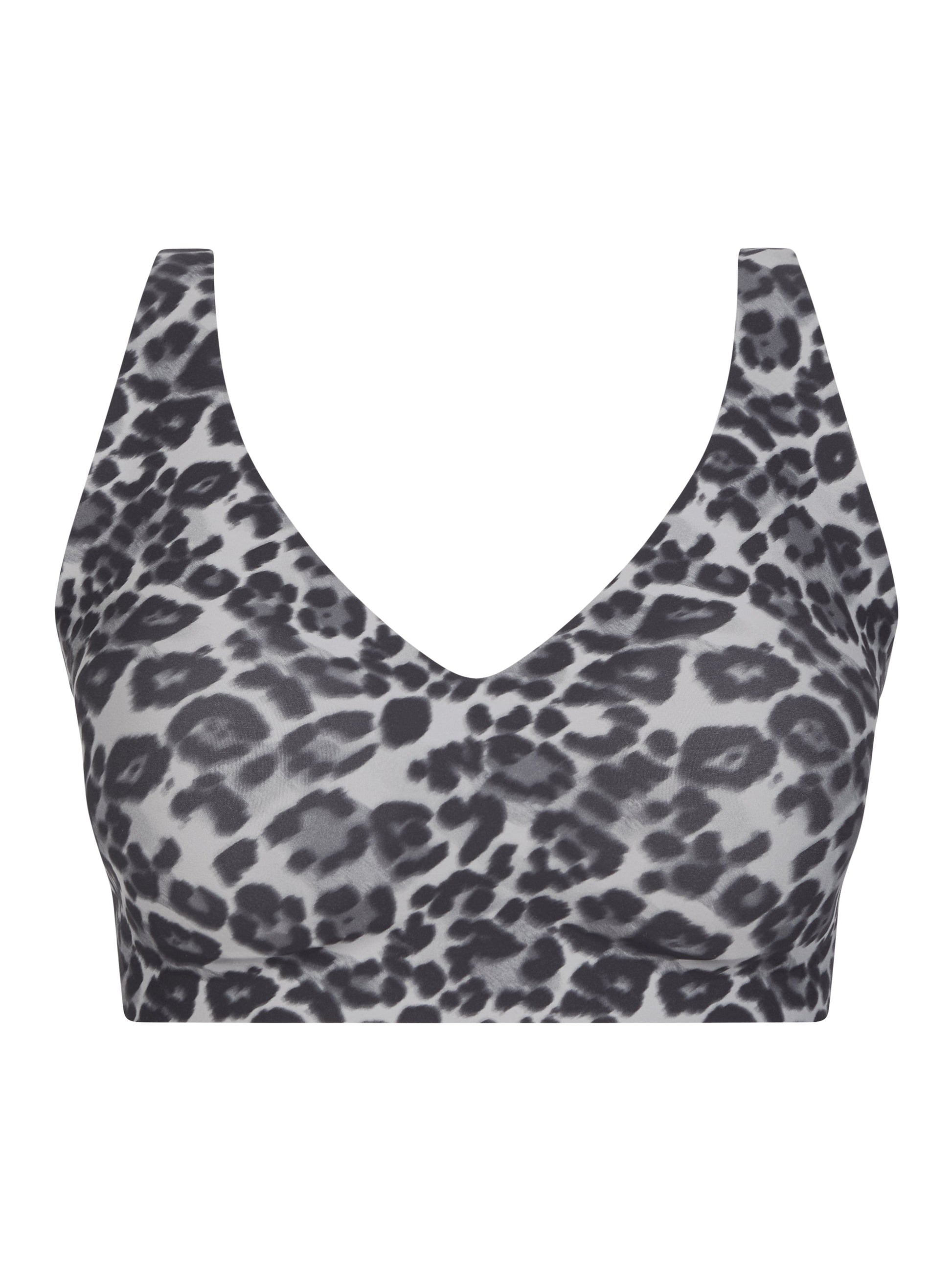 SoftStrech Power Tiefausgeschnittener BH (Grey Leopard)