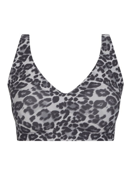 SoftStrech Power Tiefausgeschnittener BH (Grey Leopard)