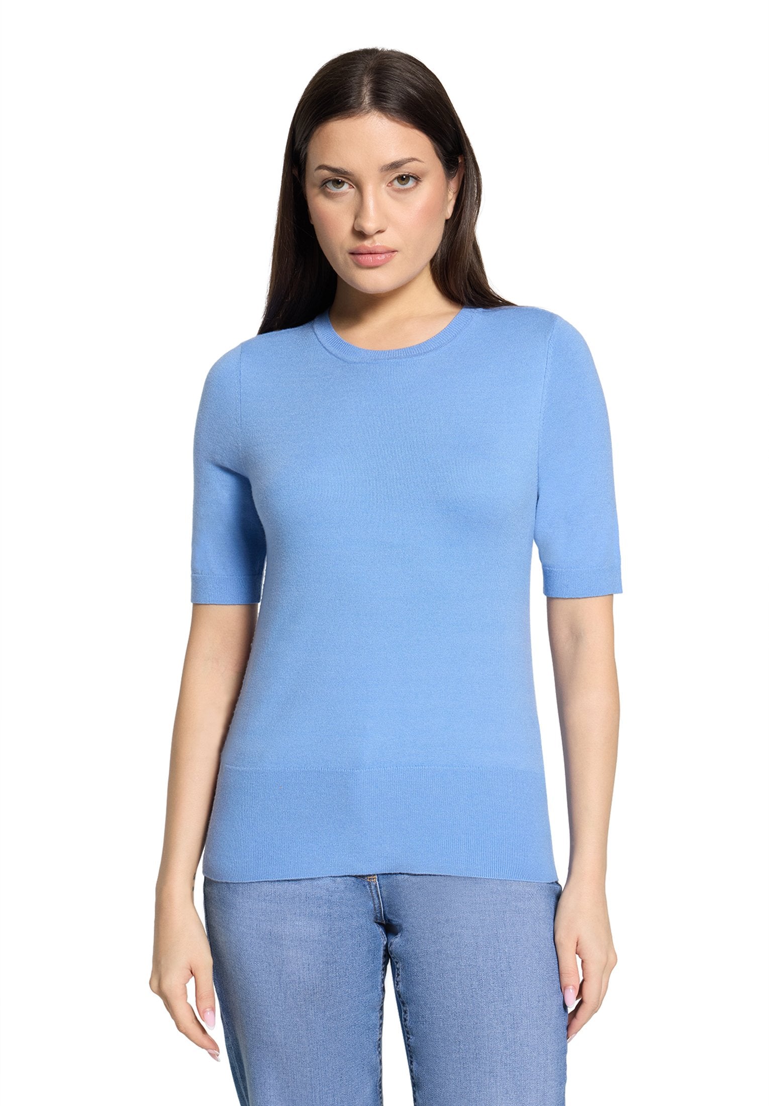 Basic-Pullover (Azurine)