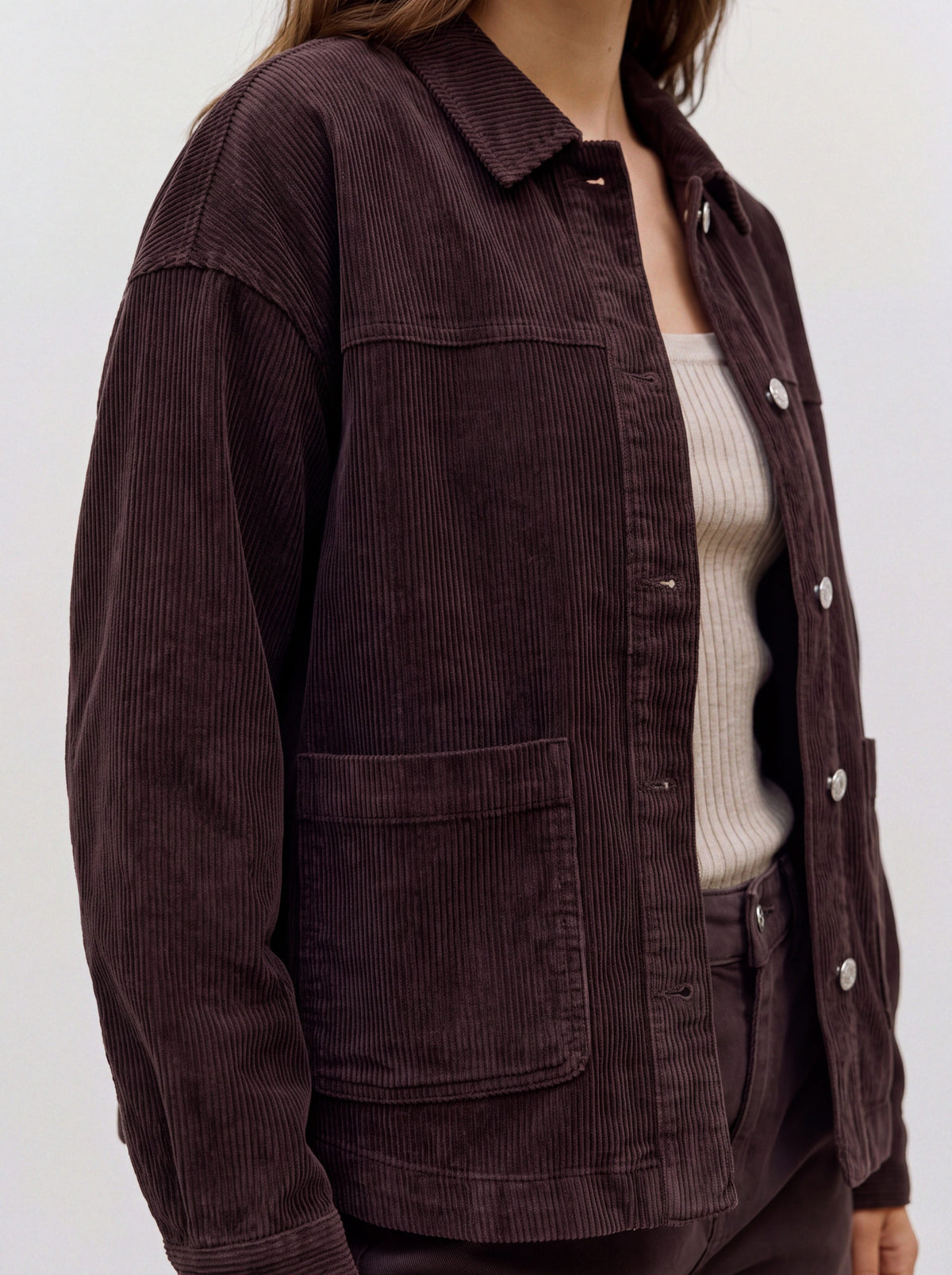 Vmjamie Ls Corduroy Shacket Mix Noos (Chocolate Tor)