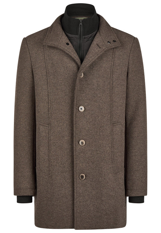 Twill Wollmantel (Dark Brown)