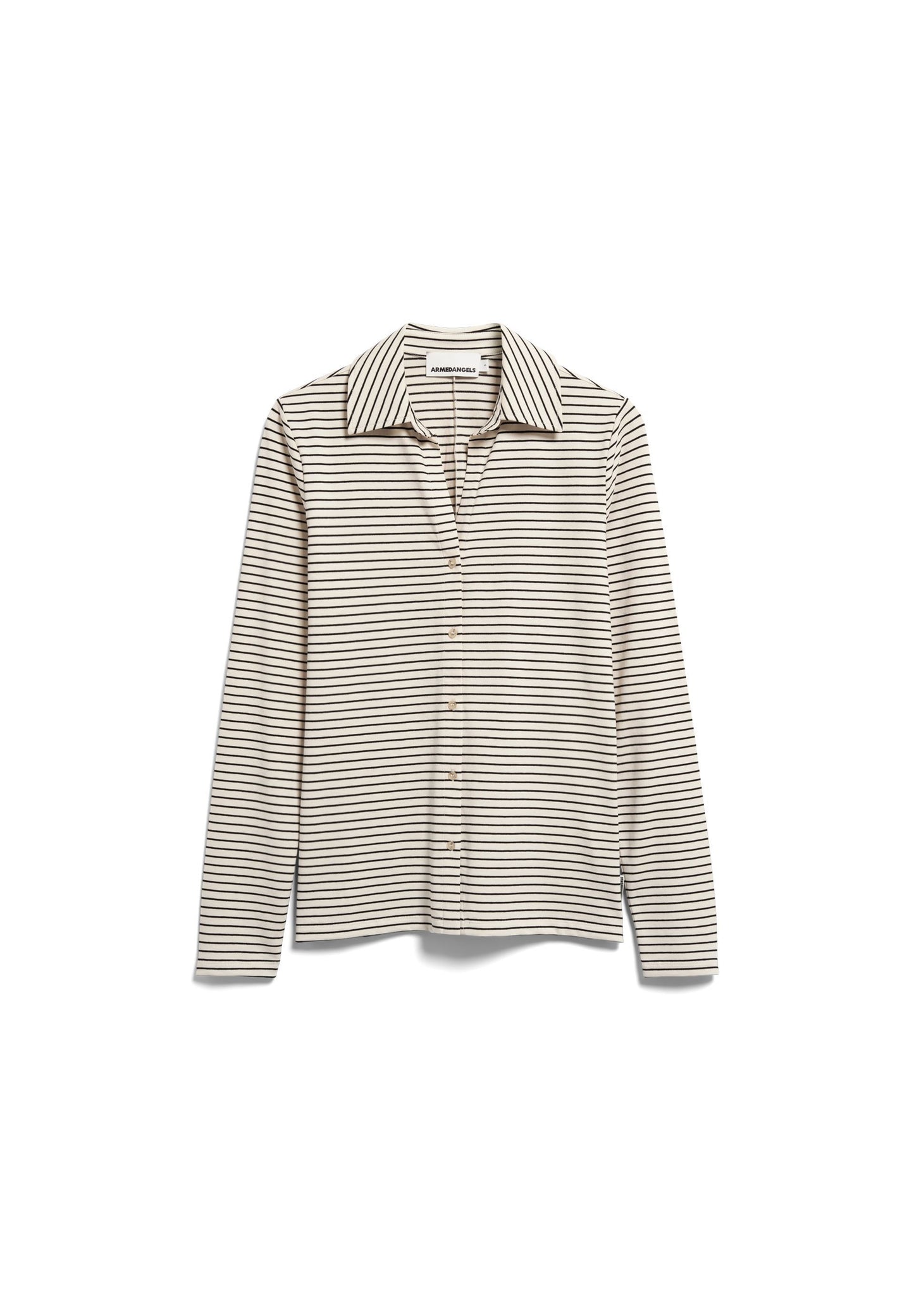Nalaannia Stripe Blouse (Oatmilk-black)