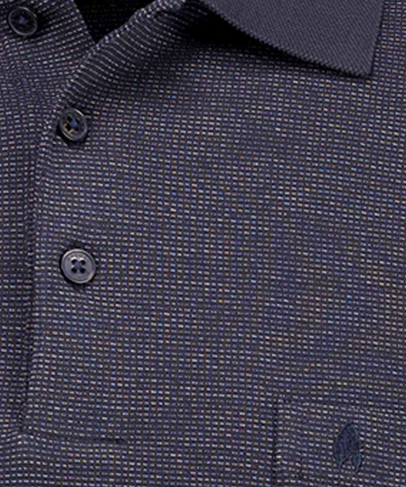 Softknit-Poloshirt, langarm (Schwarz)