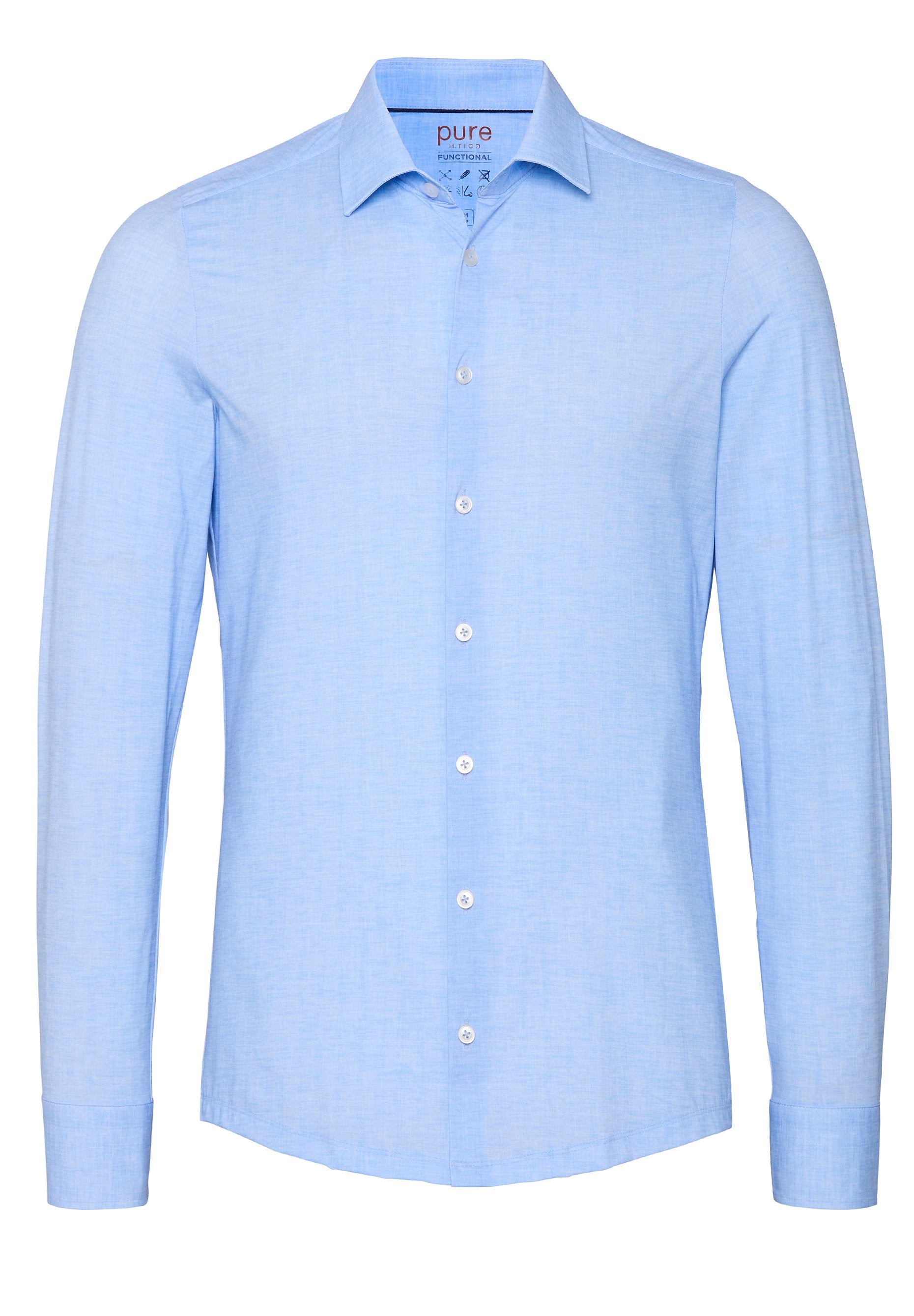 PURE- Functional Hemd Langarm (Uni Hellblau)