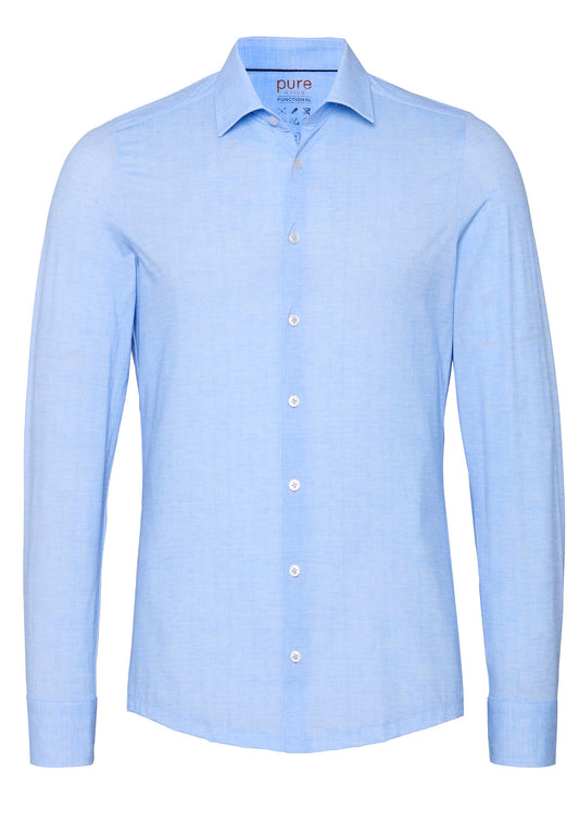 PURE- Functional Hemd Langarm (Uni Hellblau)