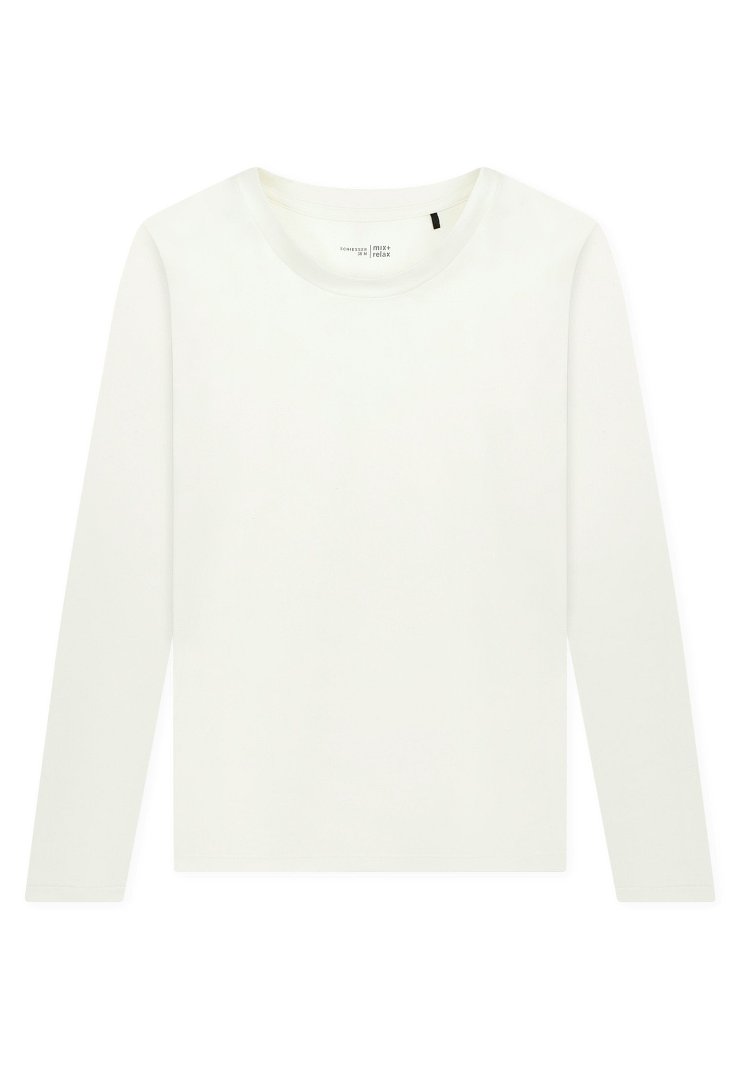 Shirt langarm Rundhals (Naturweiss)