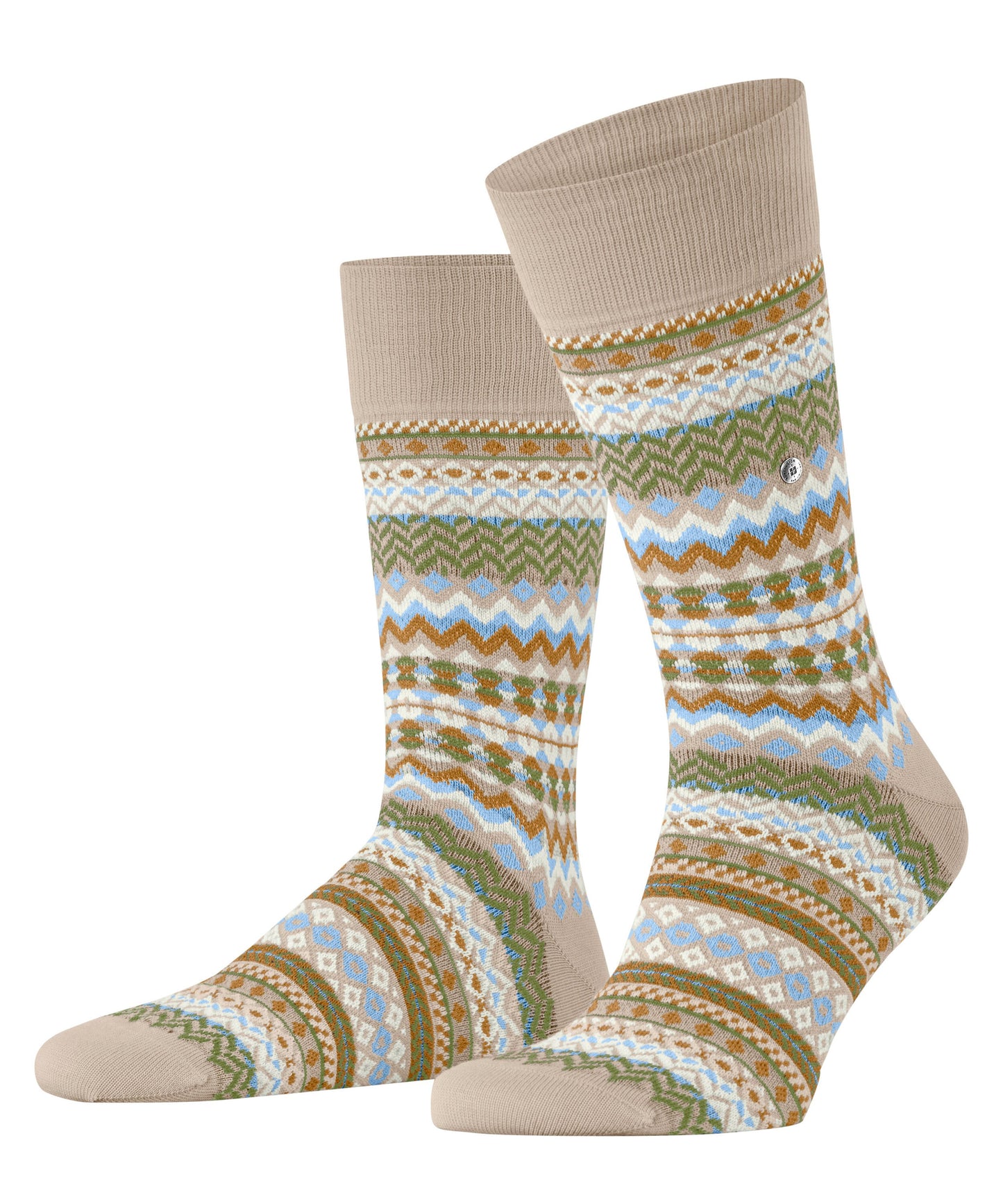 Burlington Fair Isle Herren (Cafe Latte)