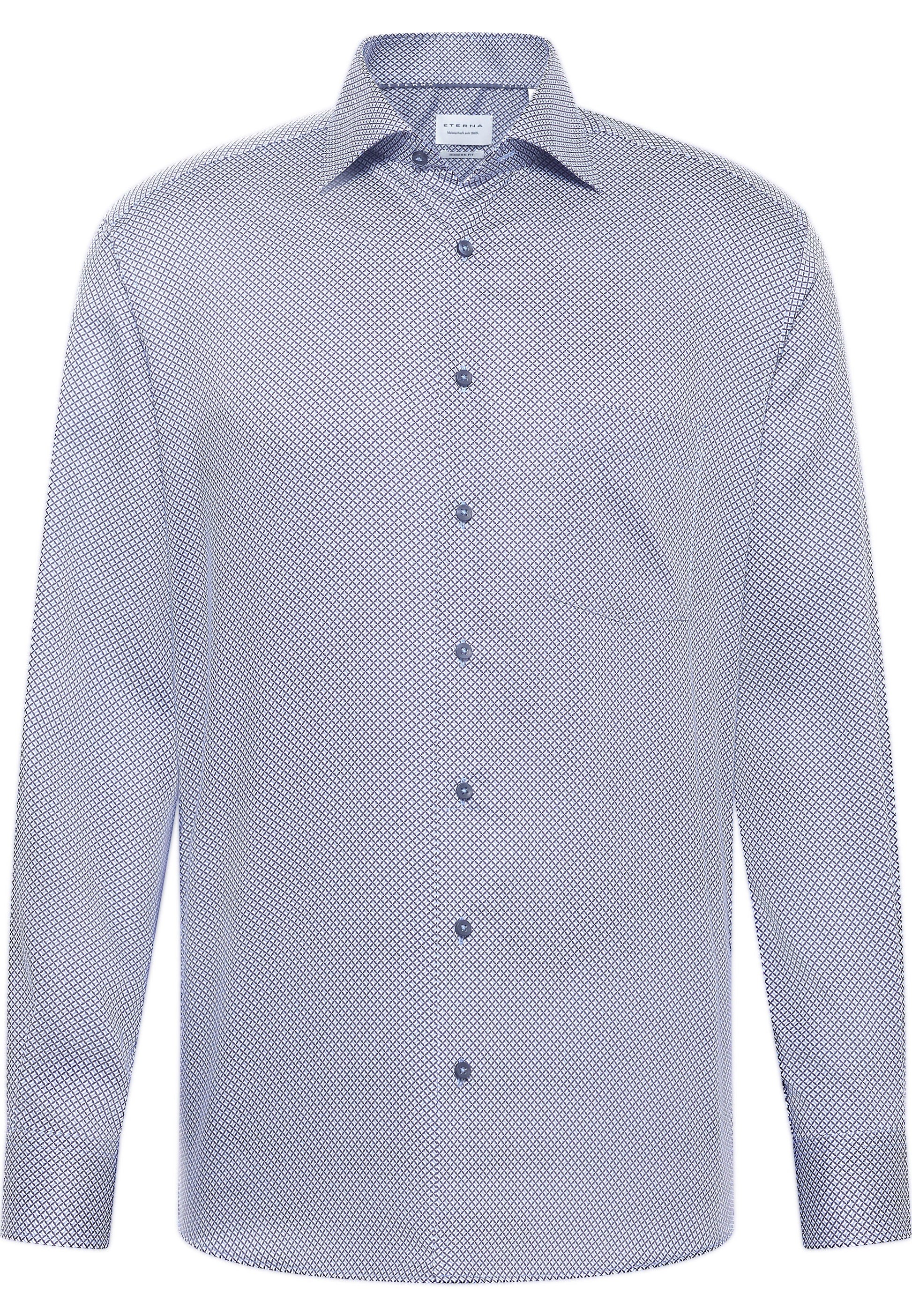 Hemd Twill Langarm (Mittelblau)