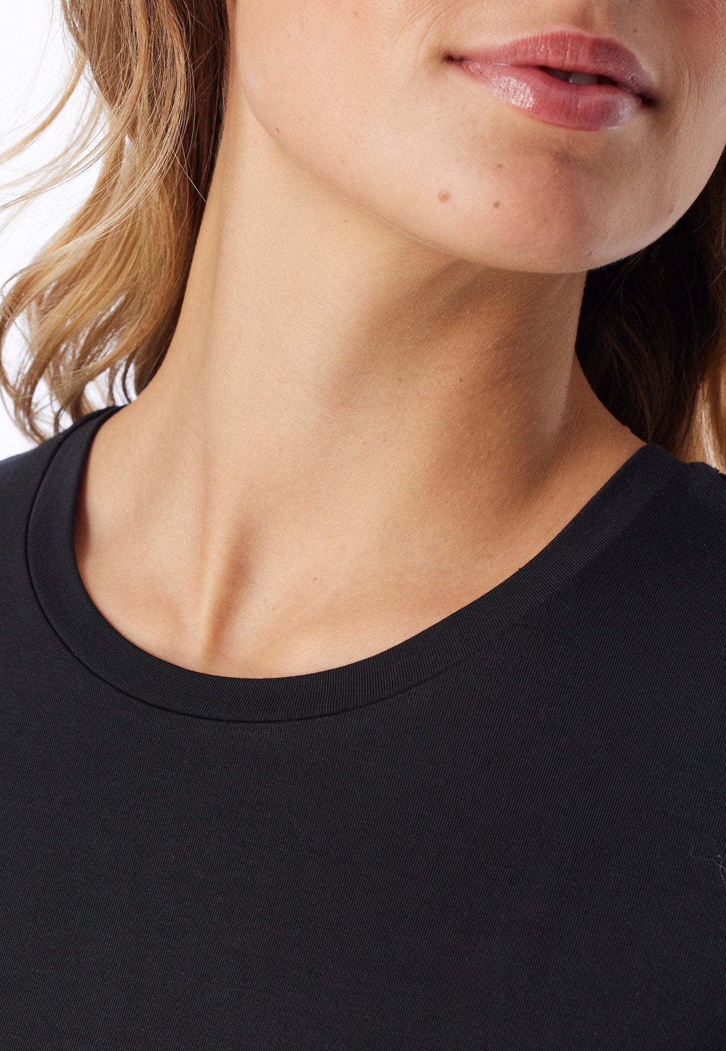 T-Shirt Rundhals (Schwarz)