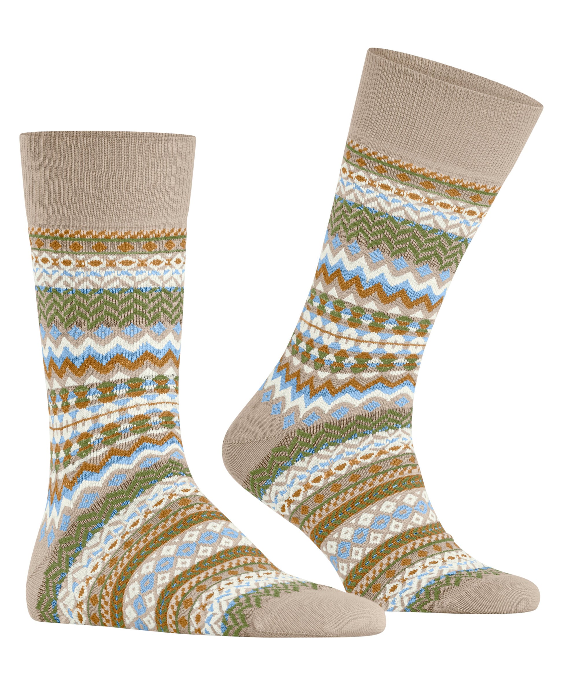 Burlington Fair Isle Herren (Cafe Latte)