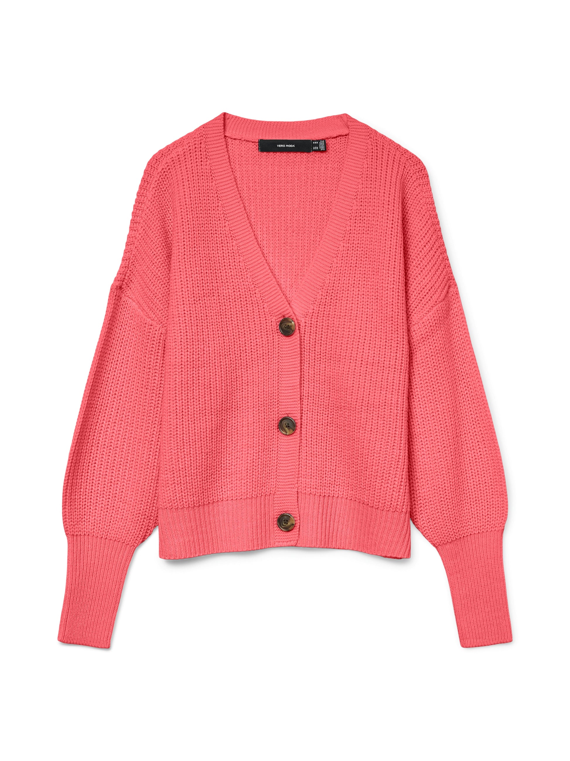 Vmlea Ls V-neck Cuff Cardigan Noos (Coral Paradis)