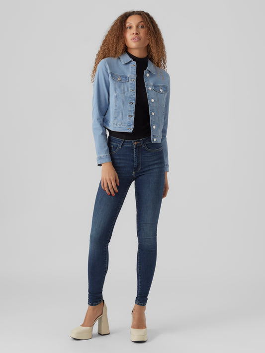 Vmluna Ls Slim Dnm Jacket Mix Ga Noos (Light Blue De)