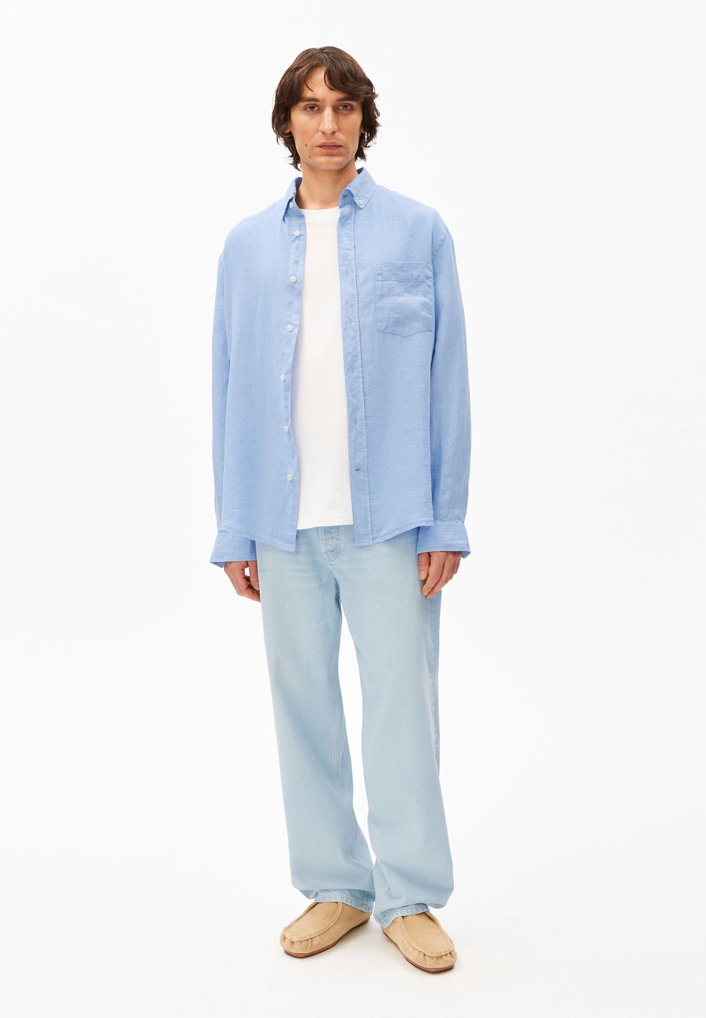 Linen Longsleeve Shirt (Wedgwood)