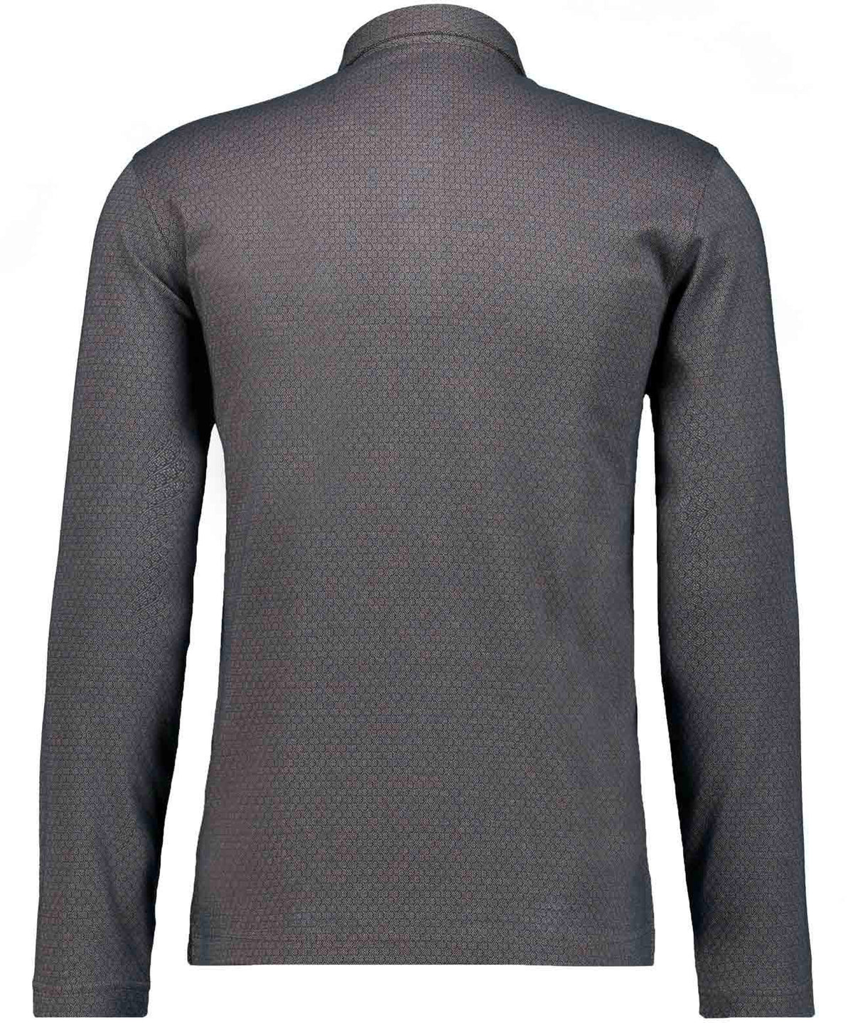 Softknit-Poloshirt Mini-Jacquard, Langarm (Sand)
