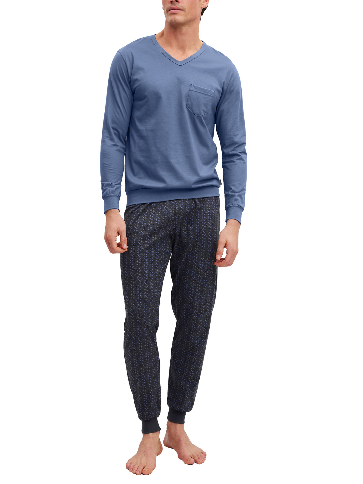 HERREN Pyjama mit Bündchen (Coastal Fjord)