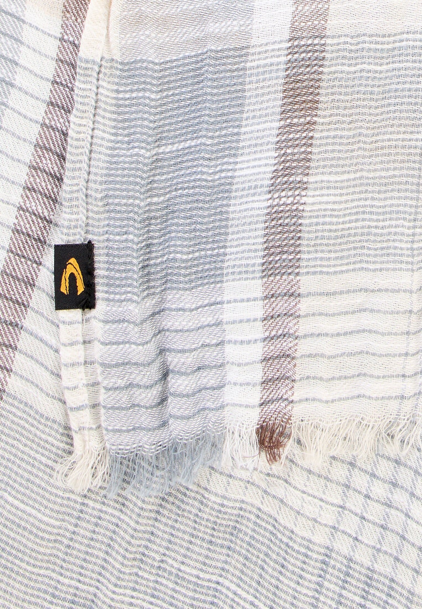 Multicolour Webschal aus Baumwoll-Twill (Sun Yellow)