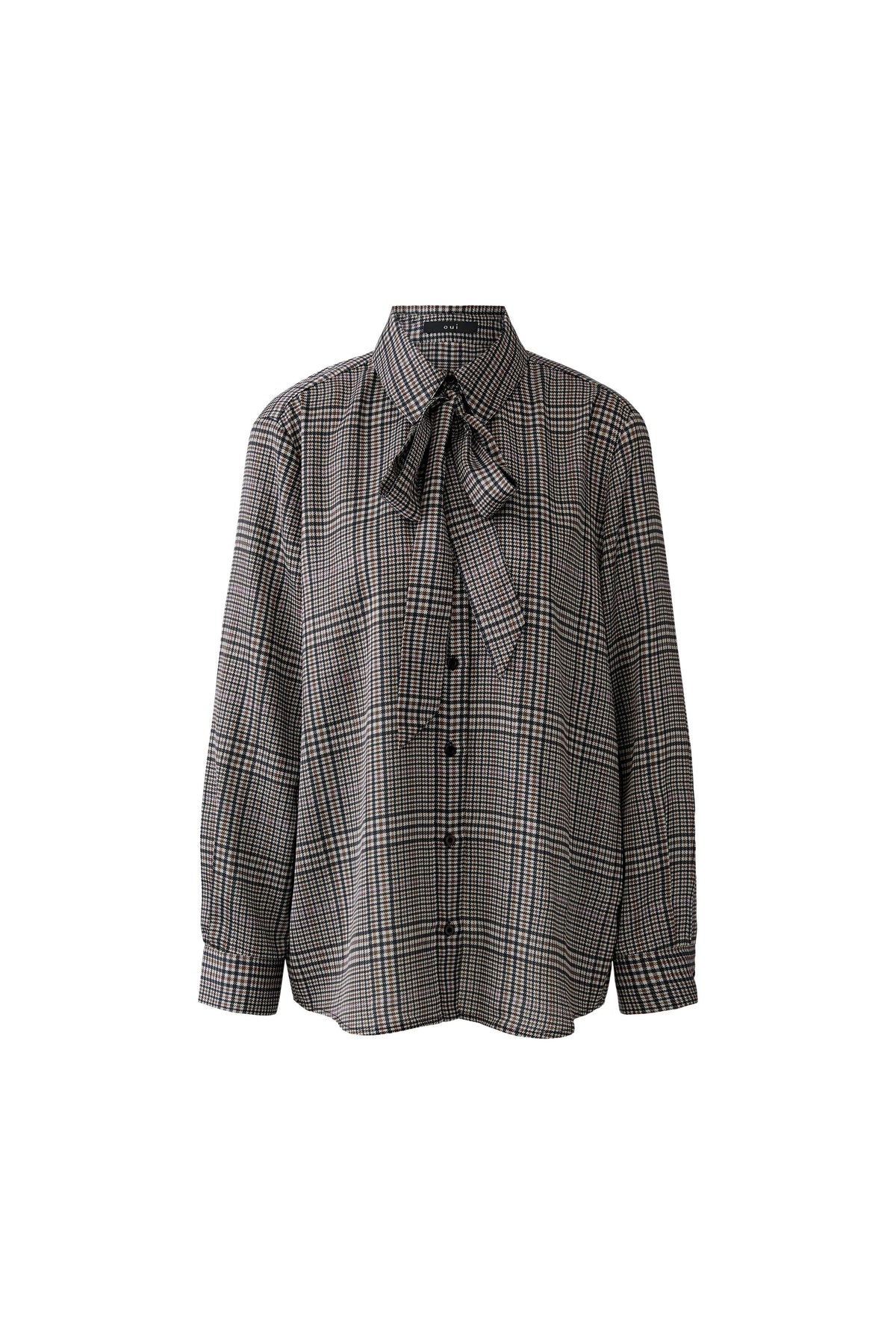 Schluppenbluse (Offwhite Brown)