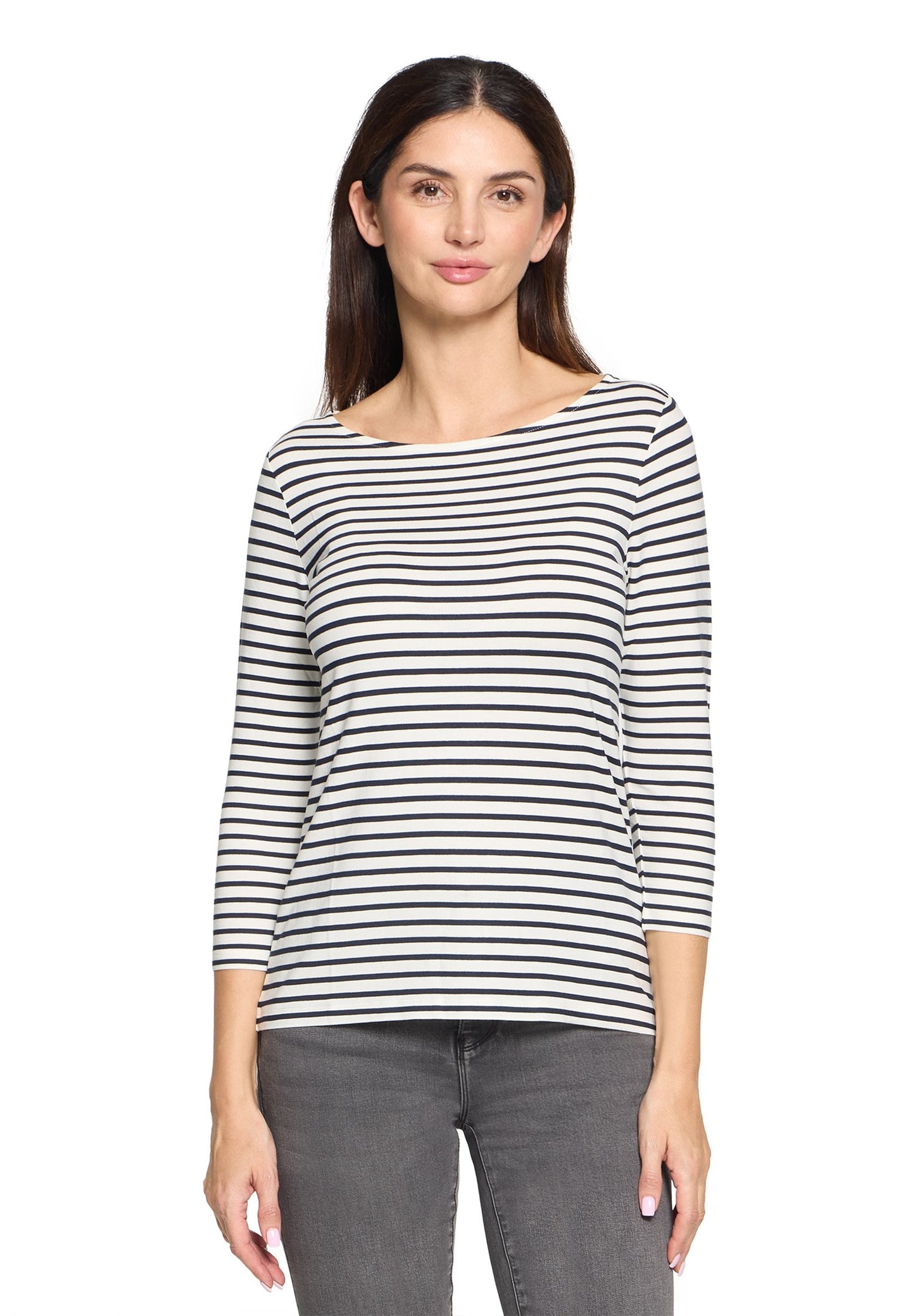 Basic Shirt (Cream/dark Blue)