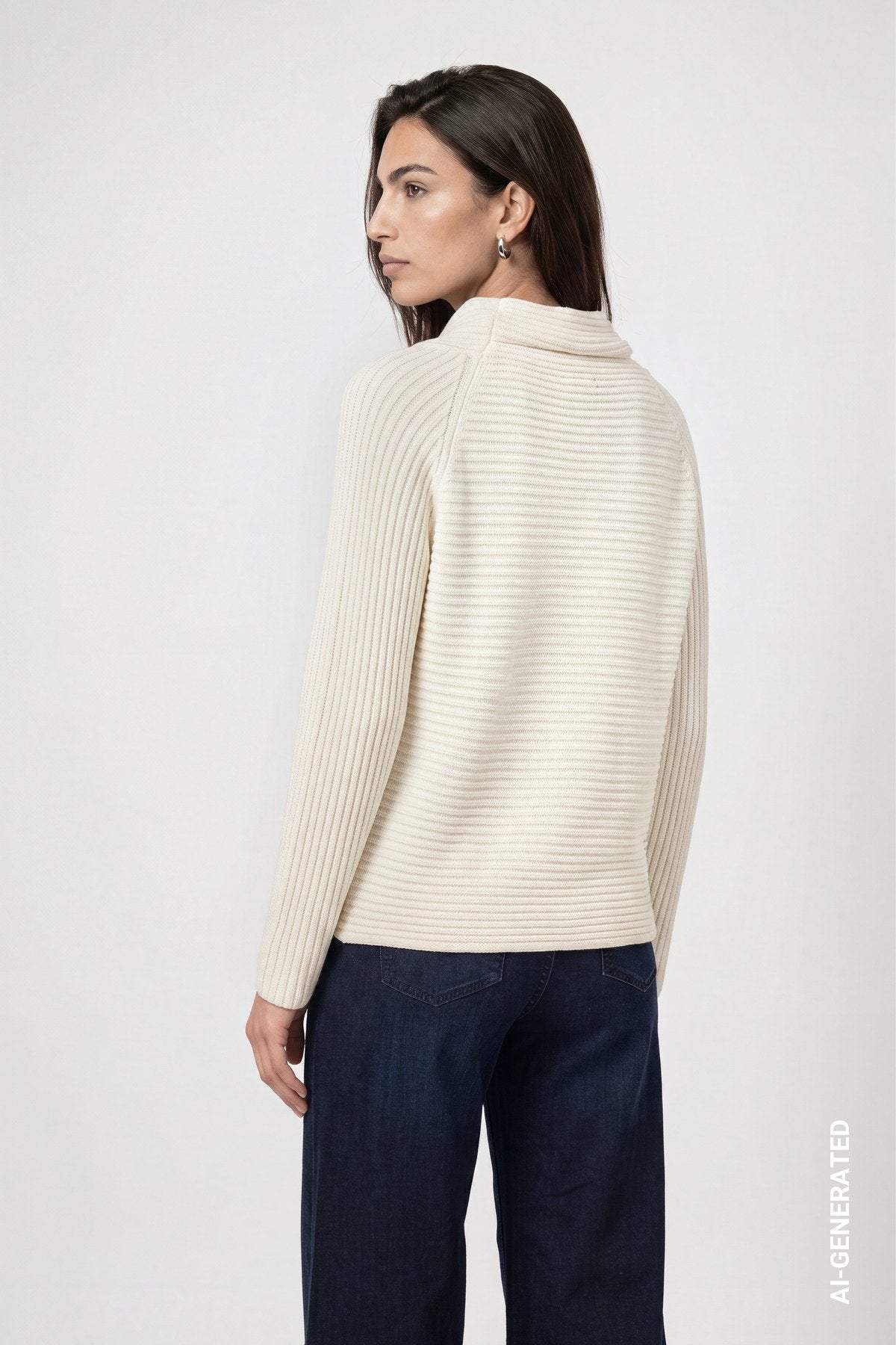 Pullover mit Rippenstruktur (Antique White)