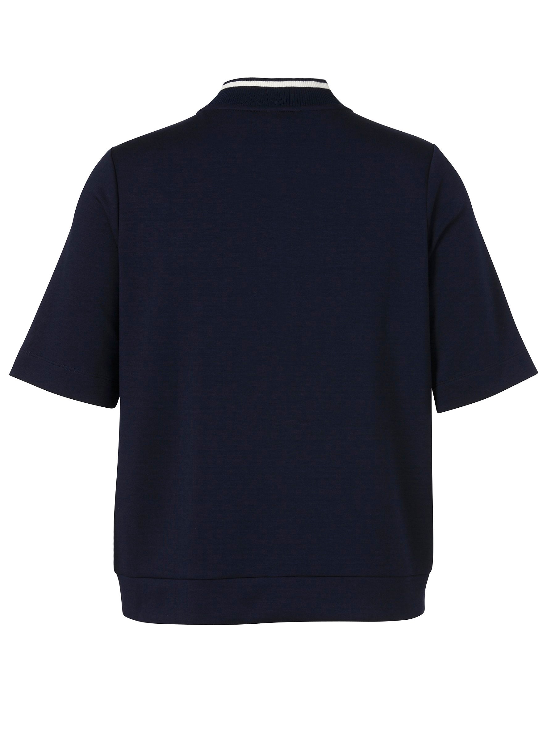 Sweatshirt Rundhals 1/2 Arm Reißverschluß (Navy / Butter)