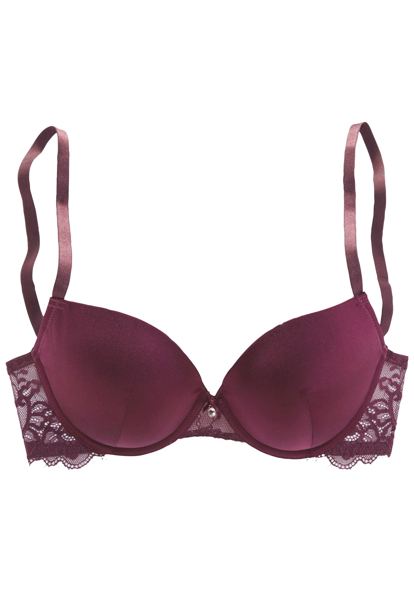 LASCANA Push-up bra in silk (Bordeaux)