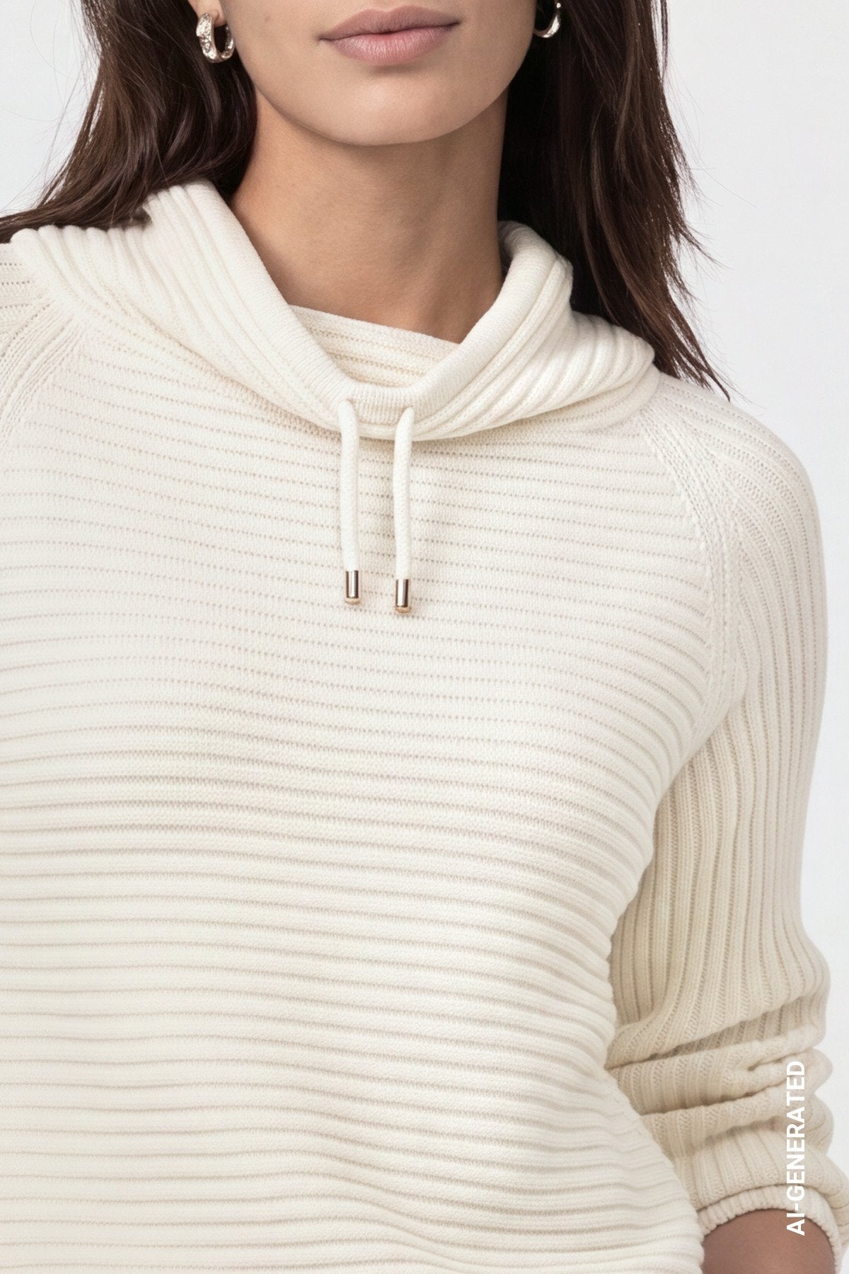 Pullover mit Rippenstruktur (Antique White)