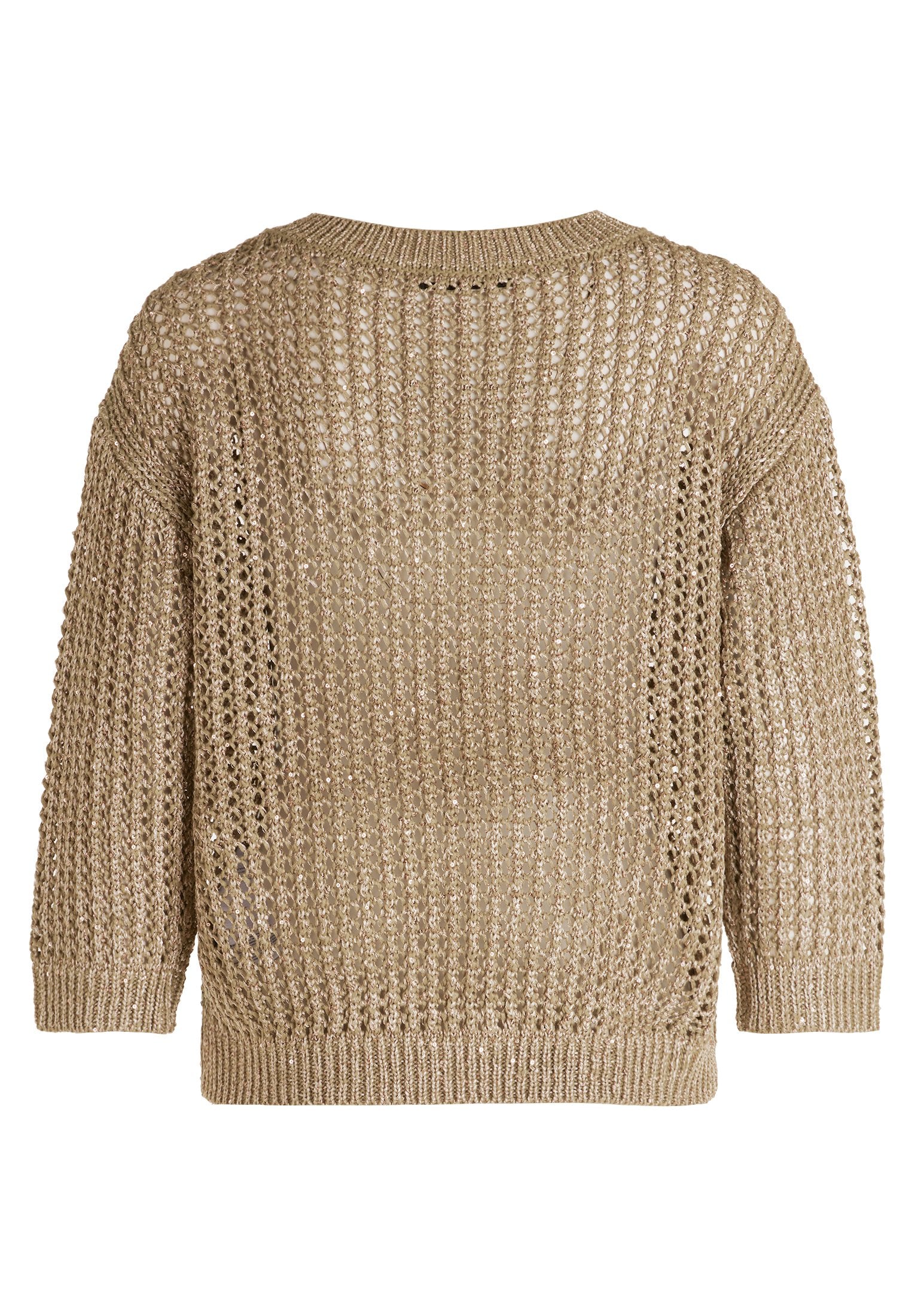 Lochstrick-Pullover (Soft Olive)