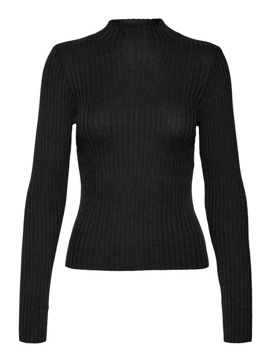 Vmnessa Ls Highneck Pullover Ga (Black/w. D)