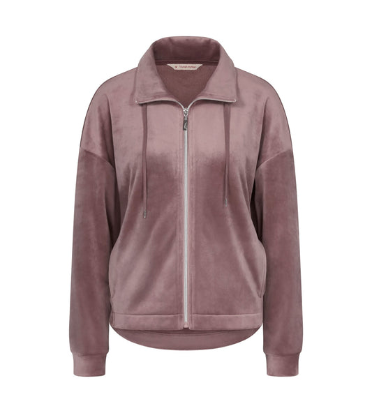 Cozy Comfort Velour Zip Jacket (Sweet Chestnut)